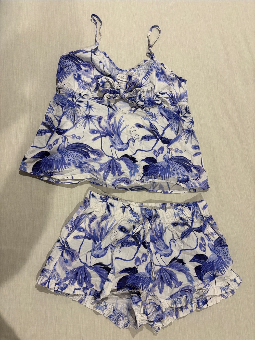 The Lazy Poet Blue Floral Tank & Short Pajama Set - Women